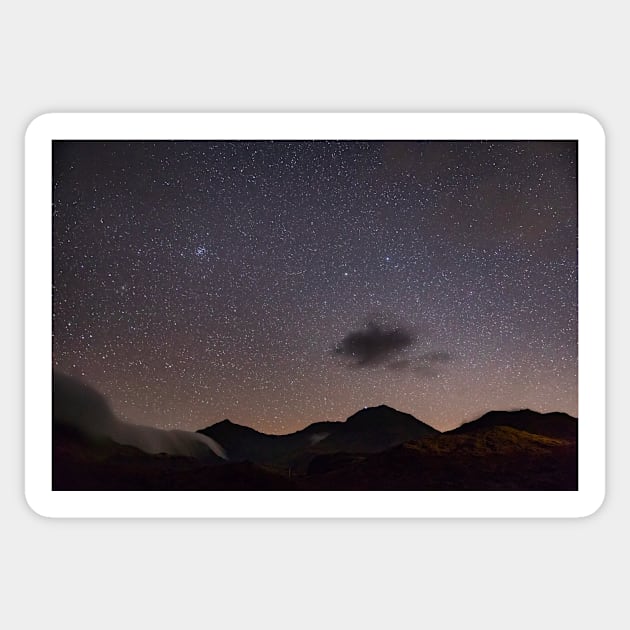 Snowdon at Night Sticker by dasantillo